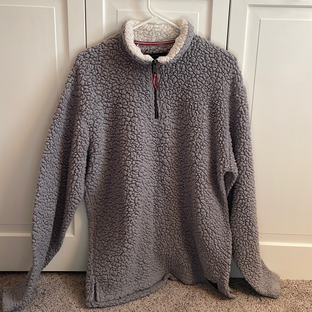 Southern Marsh Grey 3/4 Zip Sherpa